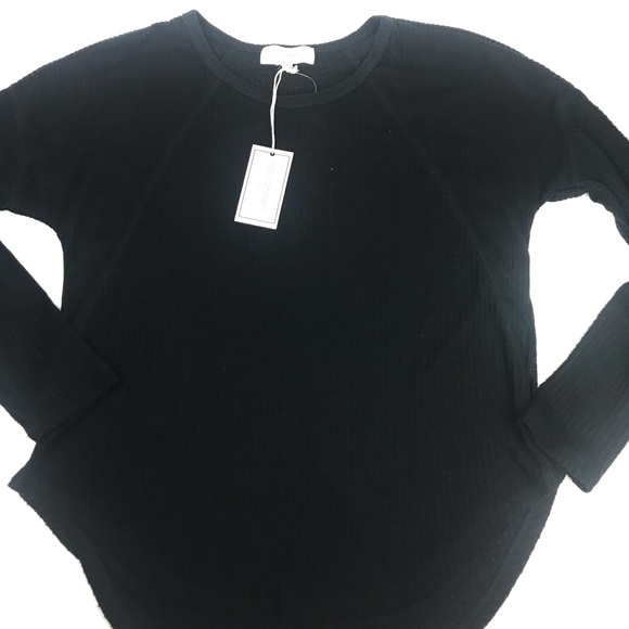NWT Black Soft Waffle Thermal - Picture 1 of 6